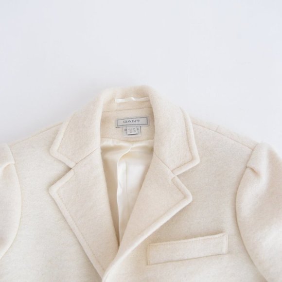 Gant Cream 100% Wool Three Button Blazer Size 6 - Picture 11 of 12